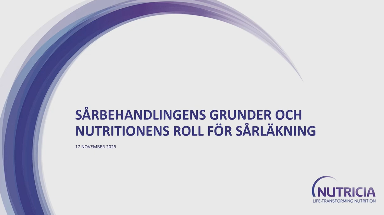 SE INSPELNINGEN FRÅN WEBINAR OM SÅRLÄKNINGENS GRUNDER OCH NUTRITIONENS ROLL VID SÅRLÄKNING